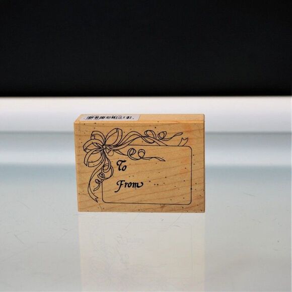 Gift Tag Stamp To From Vintage 1999 PSX Rubber Stamp - Picture 1 of 4